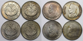 Weltmünzen und Medaillen, Kolumbien / Colombia, Lots und Sammlungen. 4 x 20 Centavos 1953. Billon. KM 213. Lot von 4 Münzen. Vorzüglich+