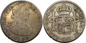 Weltmünzen und Medaillen, Mexiko / Mexico. Fernando VII. (1808-1821). 2 Reales 1809 Mo, Mexico City. Silber. 6,47 g. AC 1308. Fast sehr schön