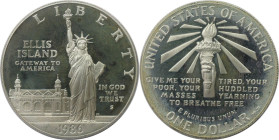 Weltmünzen und Medaillen, Vereinigte Staaten / USA / United States. 100 Jahre Freiheitsstatue. 1 Dollar 1986 S. 26,73 g. 0.900 Silber. 0.77 OZ. KM 214...