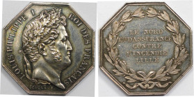 Medaillen und Jetons, Gedenkmedaillen. Frankreich / France. Medaille. Signiert: Caque.F. Vs.: Belorbeerter Kopf r., LOUIS PHILIPPE I ROI DES FRANÇAIS....