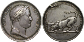 Medaillen und Jetons, Gedenkmedaillen. Frankreich / France. Silbermedaille 1803. Auf den Bruch des Vertrages von Amiens und die Besetzung von Hannover...