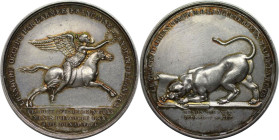 Medaillen und Jetons, Gedenkmedaillen. Frankreich / France. Silbermedaille 1803. Auf den Bruch des Vertrages von Amiens und die Besetzung von Hannover...