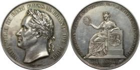 Medaillen und Jetons, Gedenkmedaillen. Silbermedaille 1835. Besuch des Königs in Zgorzelec. 22,0 g. 39,0 mm. Vs.: FRID WILH III REGI PRVSS M BRAND DVC...