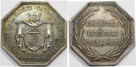 Medaillen und Jetons, Gedenkmedaillen. Frankreich / France. Medaille 1855. Signiert Allain.F. Vs.: SYNDICAT DE LA MARINE (NAVIGATION INTERIEURE), 29 O...
