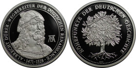 Medaillen und Jetons, Gedenkmedaillen. "Höhepunkte der deutschen Geschichte". Albrecht Dürer. Silbermedaille 1993. 0.999 Feinsilber. 20,0 g. 40,0 mm. ...
