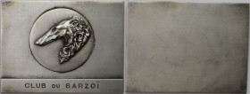 Medaillen und Jetons, Hundesport / Dog sports. Frankreich / France. "Club du Barzoї" Medaille ND. 64 x 84 mm. 107.24 g. Fast Stempelglanz