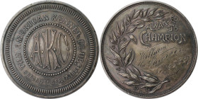 Medaillen und Jetons, Hundesport / Dog sports. "The American Kennel Club - Awarded to Champion - William the Jurvivor № 125887" Medaille ND, Silber. 4...