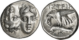 (340-313 a.C.). Tracia. Istros. Dracma. (S. 1669 var) (CNG. III, 1801). 5,55 g. EBC-.