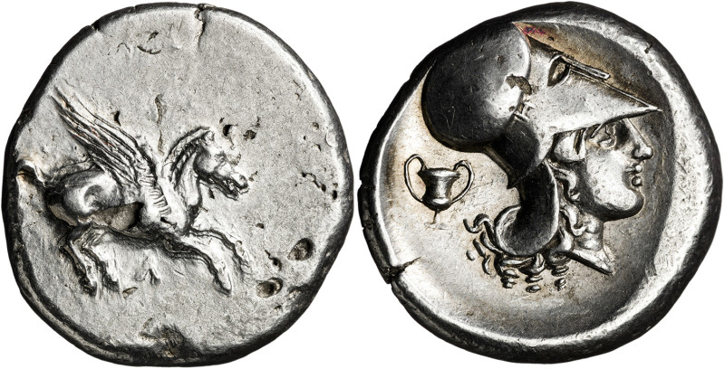 (350-320 a.C.). Akarnania. Leucas. Estátera. (S. 2281 var) (CNG. IV, 823 var). ¿...