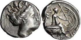 (s. III-II a.C.). Euboia. Histiaia. Tetróbolo. (S. 2496 sim) (CNG. IV, 1524). 2,31 g. MBC/MBC+.