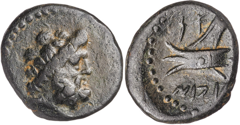 (140-139 a.C.). Fenicia. Arados. AE 16. (S. 6001 var) (CNG. X, 88). 3,52 g. MBC+...