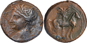 Zeugitana. Cartago. AE 22. (S. 6511). 7,98 g. MBC-.