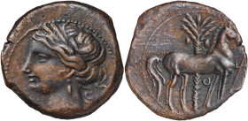 Zeugitana. Cartago. AE 22. (S. 6511 var) (SNG. Copenhagen 356). 6,40 g. MBC+.