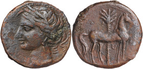 Zeugitana. Cartago. AE 22. (S. 6511 var) (SNG. Copenhagen falta). 6,51 g. MBC.