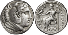 Imperio Macedonio. Alejandro III, Magno (336-323 a.C.). Macedonia. Tetradracma. (S. 6713 var) (MJP. 122). Buen ejemplar. 16,85 g. MBC+.