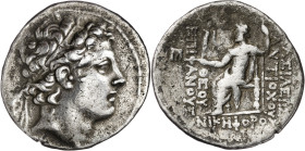 Imperio Seléucida. Antíoco IV, Epifanes (175-164 a.C.). Antioquía ad Orontem. Tetradracma. (S. 6978) (CNG. IX, 620a). 15,68 g. MBC/BC+.