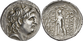 Imperio Seléucida. Antíoco VII, Euergetes (138-129 a.C.). Antioquía ad Orontem. Tetradracma. (S. 7092 var) (CNG. IX, 1067d). 16,69 g. MBC+.