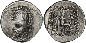 Imperio Parto. Sinatruces (77-70 a.C.). Dracma. (S. 7394). 3,97 g. MBC+.