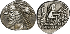 Imperio Parto. Phraataces (2 a.C. - 4 d.C.). Mithradat Kart (Ciudadela de Nyssa). Dracma. (S.GIC. 5761) (Mitchiner A. & C. W. 604). 3,90 g. MBC.