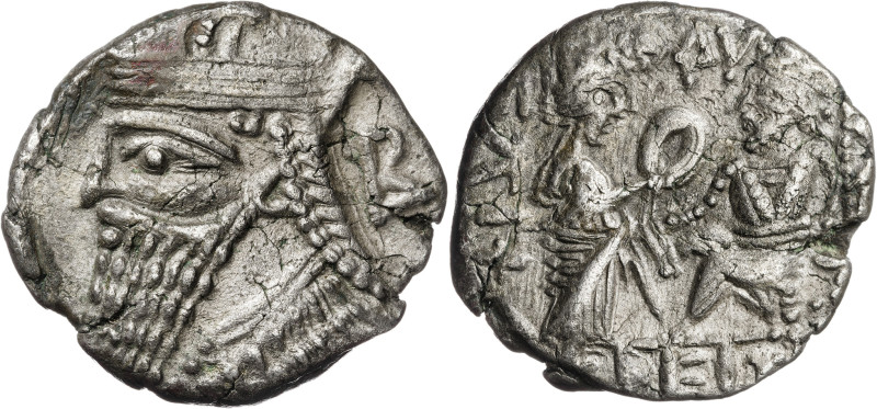Imperio Parto. (187-188 d.C.). Vologases IV (147-191 d.C.). Tetradracma. (S.GIC....