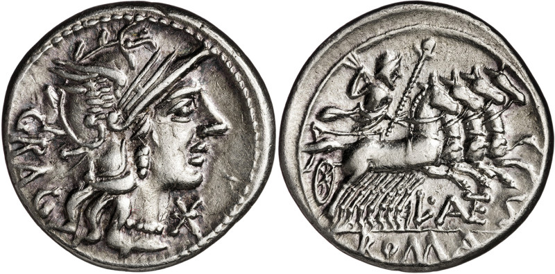 (hacia 136 a.C.). Gens Antestia. Denario. (Bab. 9) (Craw. 238/1). 3,92 g. MBC+.