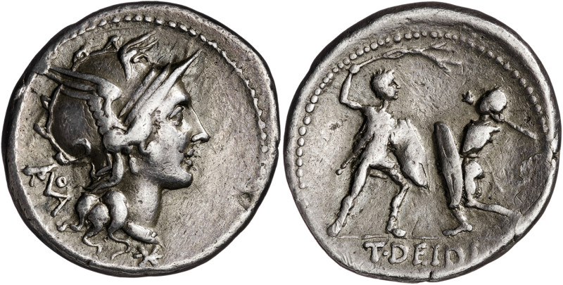 (hacia 113-112 a.C.). Gens Didia. Denario. (Bab. 2) (Craw. 294/1). 3,93 g. MBC+/...