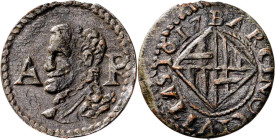 1617. Felipe III. Barcelona. 1 ardit. (AC. 28). 1,59 g. MBC.