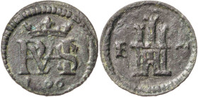 1606. Felipe III. Segovia. 1 maravedí. (AC. 114). Escasa. 0,79 g. MBC.