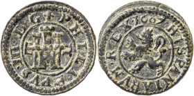 1607. Felipe III. Segovia. 2 maravedís. (AC. 192) (J.S. D-267). Pátina verde. 1,85 g. MBC+.