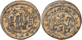 1618. Felipe III. Segovia. 4 maravedís. (AC. 268) (J.S. D-252). 2,79 g. MBC-.