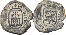 1604. Felipe III. Cuenca. 8 maravedís. (AC. 298) (J.S. D-67). 7,41 g. MBC-.