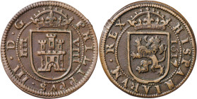 1617. Felipe III. Segovia. 8 maravedís. (AC.334) (J.S. D-227). Buen ejemplar. 5,60 g. MBC+.