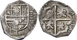 (16)15. Felipe III. (Sevilla). V. 4 reales. (AC. 818). 11,92 g. MBC.