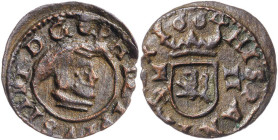 1664. Felipe IV. Cuenca. CA. 2 maravedís. (AC. 131). Escasa. 0,49 g. MBC+.