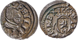 1663. Felipe IV. M (Madrid). Y. 2 maravedís. (AC. 148). Atractiva. Escasa. 0,54 g. EBC-.