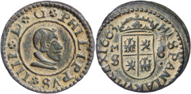 1663. Felipe IV. M (Madrid). S. 8 maravedís. (AC. 367) (J.S. M-422). Atractiva. 2,20 g. MBC+.