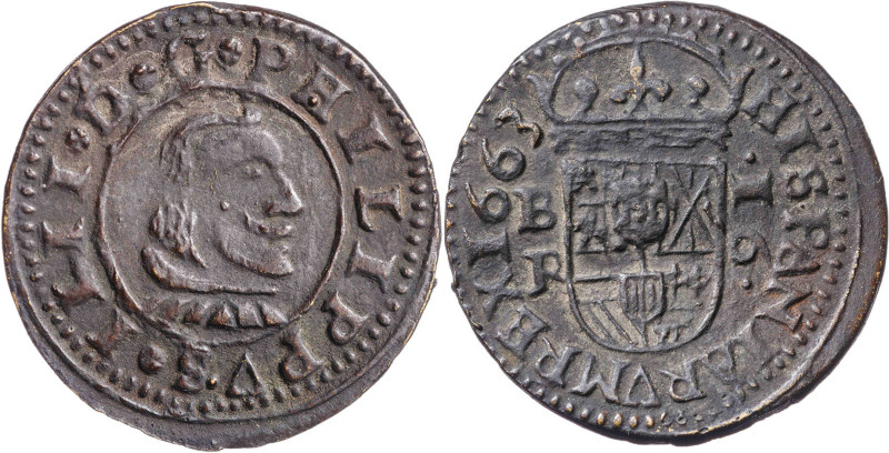1663. Felipe IV. Burgos. R. 16 maravedís. (AC. 440). 4,96 g. MBC+.