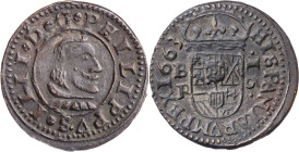 1663. Felipe IV. Burgos. R. 16 maravedís. (AC. 440). 4,96 g. MBC+.