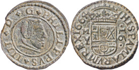 1664. Felipe IV. M (Madrid). Y. 16 maradevís. (AC. 481) (J.S. M-411). 3,70 g. MBC/MBC+.