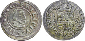 1664. Felipe IV. Segovia. BR. 16 maravedís. (AC. 491) (J.S. M-530). 4,07 g. MBC+.