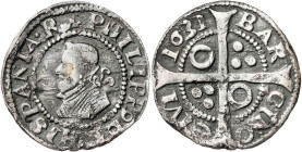 1631. Felipe IV. Barcelona. 1 croat. (AC. 660). Golpecitos. 3 g. MBC-.