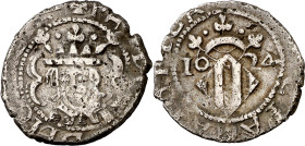 1624. Felipe IV. Valencia. 1 divuité. (AC. 813). 2,15 g. MBC-/MBC.