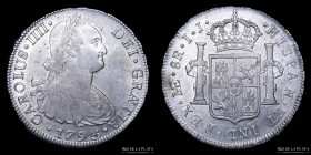 Lima. Carlos IV. 8 Reales 1793 IJ. KM97