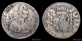 Lima. Carlos IV. 8 Reales 1806 JP. Chopmarks. KM97