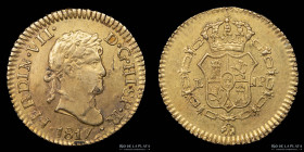 Lima. Fernando VII. 1/2 Escudo 1817 JP. KM125