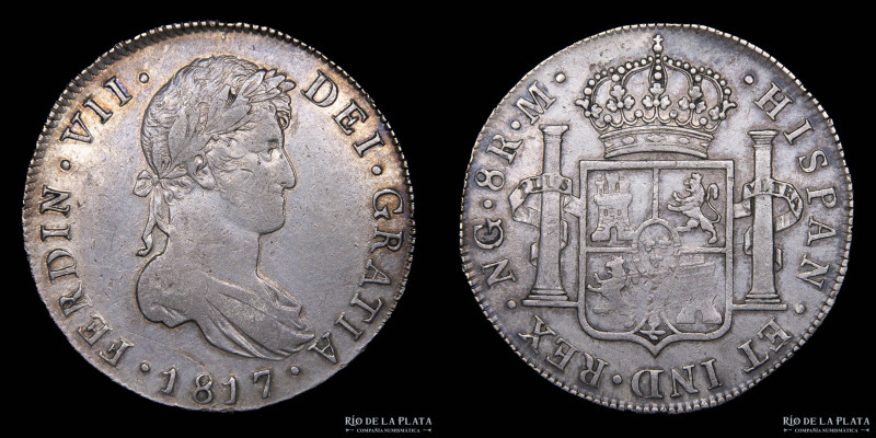 Guatemala. Fernando VII (1808-1825) 8 Reales 1817 NG. AG.896; 38.5mm; 26.78g. KM...