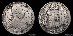Mexico. Fernando VII. 8 Reales 1811 HJ. Chopmarks. KM110