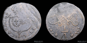 Caracas. Fernando VII. 1/4 Real 1817. KM C2