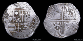 Potosi. Felipe III. 8 Reales Macuquina. CJ 7