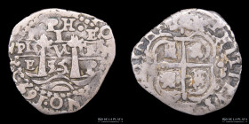Potosi. Felipe IV. 1 Real 1653 E. Macuquina. CJ 26.1.1